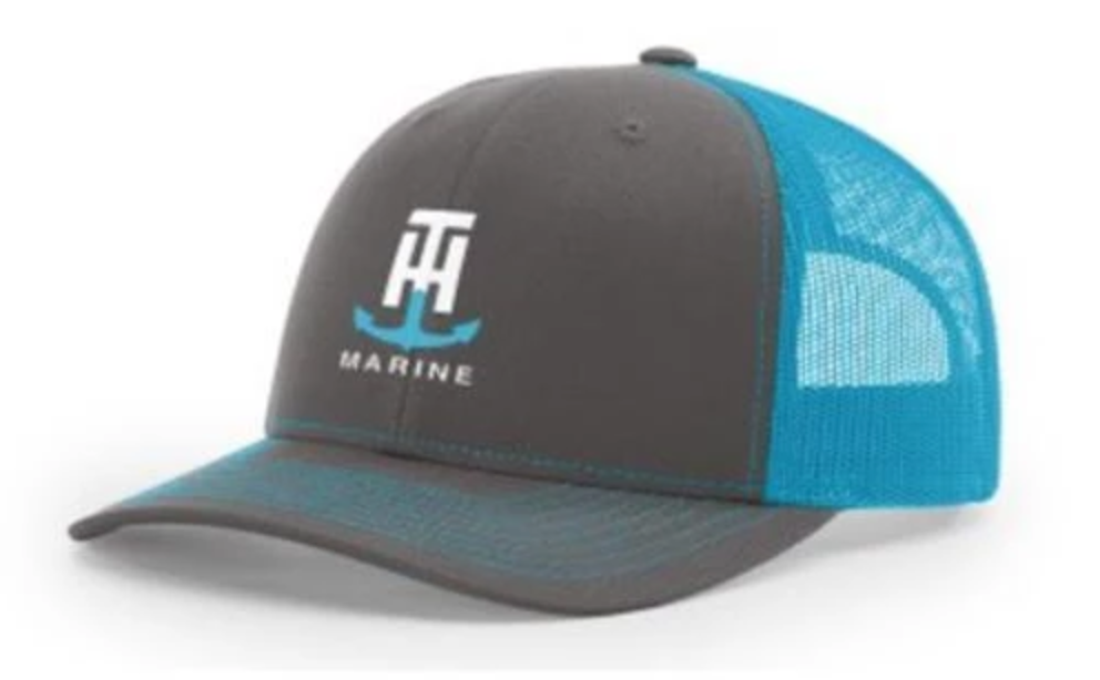 T-H Marine Neon Blue Logo Snapback Hat - Direct Fishing Sales