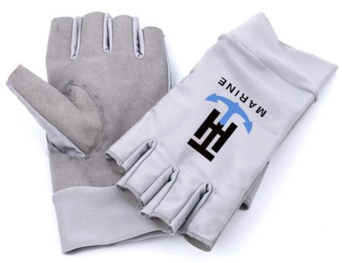T-H Marine Logo Fishing UV Protection Sun Gloves - Direct Fishing Sales