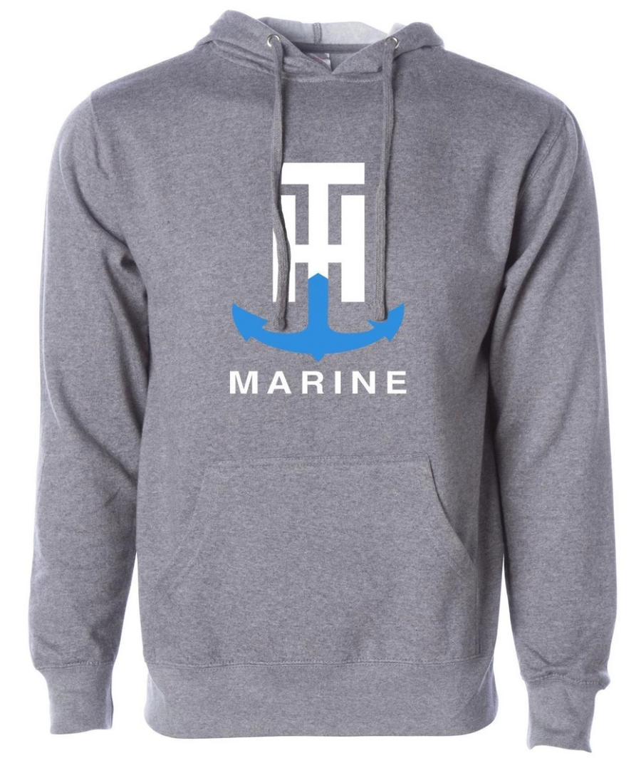 T-H Marine Gray Logo Hoodie - Direct Fishing Sales