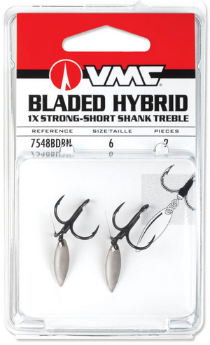 VMC 7548BD Bladed Hybrid Treble Short Hook - Direct Fishing Sales