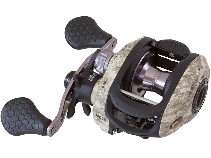camouflage fishing reels Lew's American Hero Camo Speed Spool Baitcast Reel